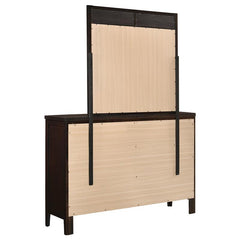 Carlton 6-drawer Rectangular Dresser with Mirror Cappuccino - 202093M