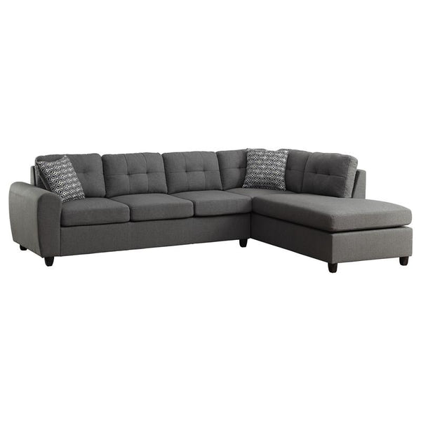 Stonenesse Upholstered Sectional Chaise Sofa Grey - 500413