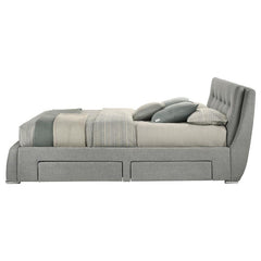 Fenbrook Upholstered California King Storage Panel Bed Grey - 300523KW