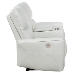 Greenfield Upholstered Power Reclining Loveseat Ivory - 610262P