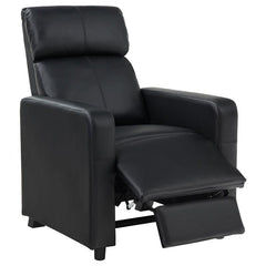 Toohey Upholstered Home Theater Push Back Recliner Black - 600181