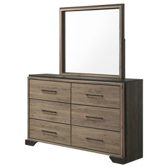 Baker 6-drawer Dresser with Mirror Light Taupe - 224463M