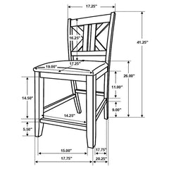 Athens Upholstered Seat Counter Height Stools Light Tan (Set of 2) - 109859