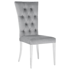 Kerwin 7-piece Dining Room Set Grey and Chrome - 111101-S7G