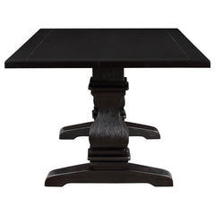 Parkins Double Pedestals Dining Table Rustic Espresso - 107411