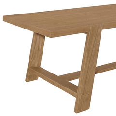 Sharon Rectangular Trestle Base Dining Table Blue and Brown - 104171