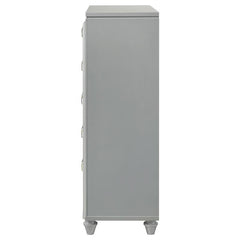 Veronica 5-drawer Bedroom Chest Light Silver - 224725