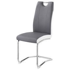 Brooklyn Upholstered Side Chairs with S-frame (Set of 4) Grey and White - 193812