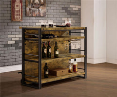 Renaldi Bar Unit with Stemware Rack Antique Nutmeg - 130071