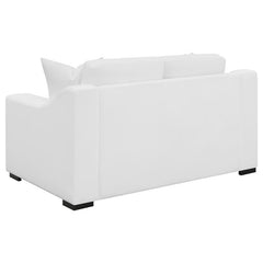 Ashlyn Upholstered Sloped Arm Loveseat White - 509892