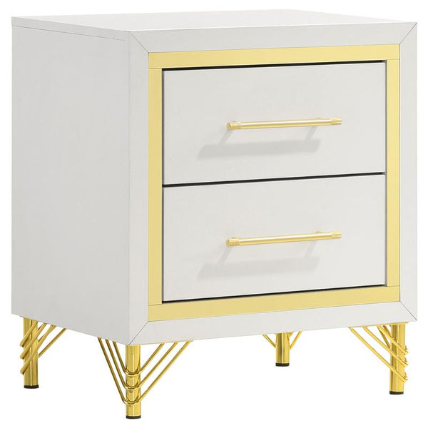 Lucia 2-drawer Nightstand White - 224732