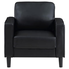 Ruth 3-piece Upholstered Track Arm Sofa Set Black - 508361-S3