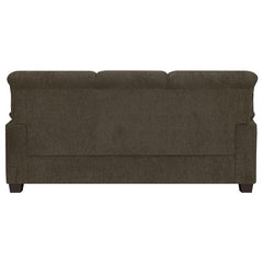 Clementine 2-piece Upholstered Padded Arm Sofa Set Brown - 506571-S2
