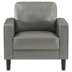 Ruth 3-piece Upholstered Track Arm Sofa Set Grey - 508365-S3