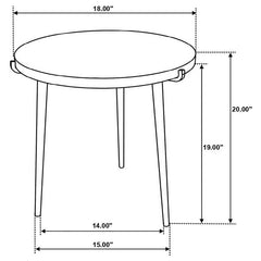 Pilar Round Solid Wood Top End Table Natural and Black - 703607