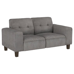 Deerhurst 3-piece Upholstered Track Arm Sofa Set Charcoal - 509641-S3