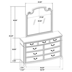 Celina 9-drawer Dresser with Mirror Black - 224763M