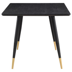 Zetta Rectangular Dining Table Black and Gold - 190341