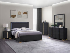 Marceline 5-piece Full Bedroom Set Black - 222831F-S5