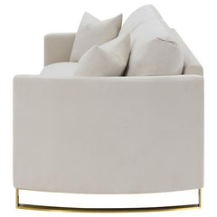 Corliss Upholstered Arched Arm Sofa Beige - 508821