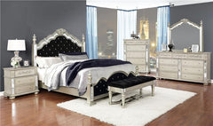 Heidi 4-piece Queen Bedroom Set Metallic Platinum - 222731Q-S4