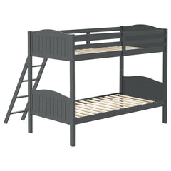 Arlo Wood Twin Over Twin Bunk Bed Grey - 405053GRY