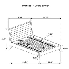 Marlow Wood Eastern King Panel Bed Rough Sawn Multi - 215761KE
