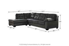 Accrington 2-Piece Sleeper Sectional with Chaise - 70509S2