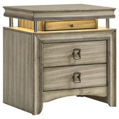 Giselle 3-drawer Nightstand Rustic Beige - 224392