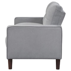 Bowen Upholstered Track Arm Tufted Loveseat Grey - 506782