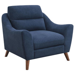 Gano Upholstered Sloped Arm Accent Chair Navy Blue - 509516