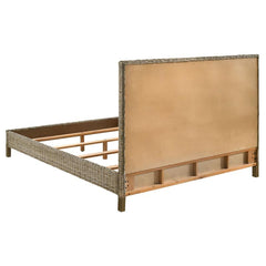 Zyla Wood Eastern King Panel Bed Kubu Grey - 360181KE