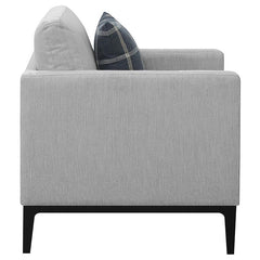 Apperson Upholstered Track Arm Accent Chair Light Grey - 508683