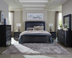 Penelope 4-piece Eastern King Bedroom Set Midnight Star - 223571KE-S4