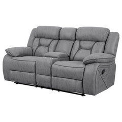 Higgins Upholstered Motion Reclining Loveseat Grey - 602262