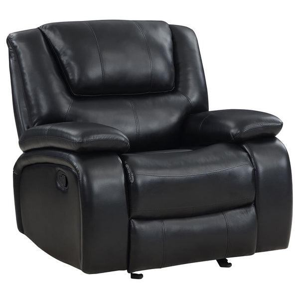 Camila Upholstered Glider Recliner Chair Black - 610246