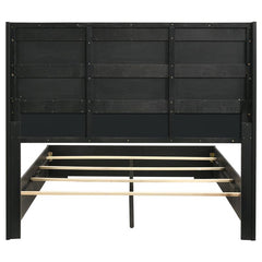 Blacktoft Wood Eastern King Panel Bed Black - 207101KE