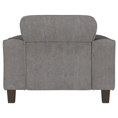 Deerhurst Upholstered Track Arm Tufted Accent Chair Charcoal - 509643