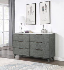 Nathan 6-drawer Dresser Grey - 224603