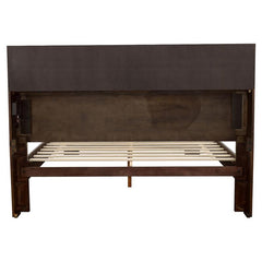 Jessica California King LED Storage Bookcase Bed Cappuccino - 200719KW