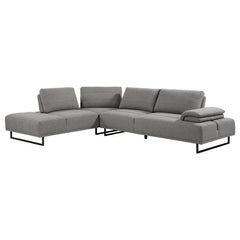 Arden Upholstered Sectional Sofa with Adjustable Back Taupe - 508888