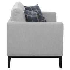 Apperso 2-piece Upholstered Track Arm Sofa Set Light Grey - 508681-S2
