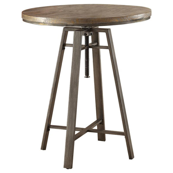 Bartlett Adjustable Swivel Bar Table Brushed Nutmeg - 101811