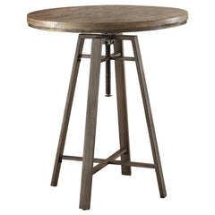 Bartlett Adjustable Swivel Bar Table Brushed Nutmeg - 101811