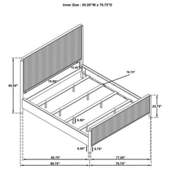 Brookmead Wood California King Panel Bed Black - 224711KW