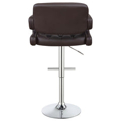 Brandi Adjustable Bar Stool Chrome and Brown - 102556