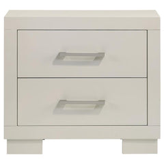 Jessica 4-piece Eastern King LED Bedroom Set Cream White - 202990KE-S4