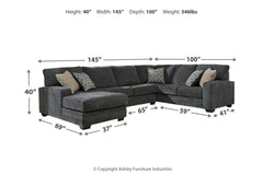 Tracling 3-Piece Sectional with Chaise - 72600S1