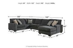 Tracling 3-Piece Sectional with Chaise - 72600S2