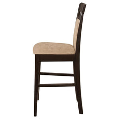 Gabriel Upholstered Counter Height Stools Cappuccino and Beige (Set of 2) - 100219